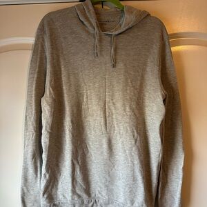 John Varvatos Gray Hooded Pullover Sweater